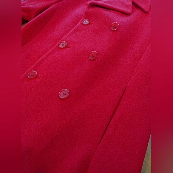 Anne Klein Lambswool Cashmere Coat Double Breasted SZ 10 EUC - Picture 5 of 16